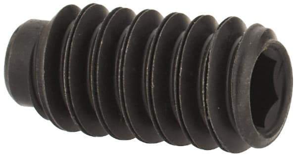 Value Collection - #10-24 UNC, 3/8" OAL, Half Dog Point Set Screw - Grade 8 Alloy Steel, 3/32" Key - Apex Tool & Supply
