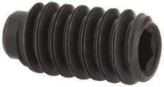 Value Collection - #10-24 UNC, 3/8" OAL, Half Dog Point Set Screw - Grade 8 Alloy Steel, 3/32" Key - Apex Tool & Supply