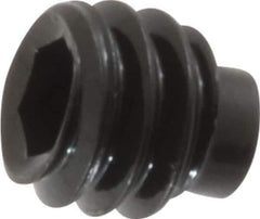 Value Collection - 1/4-20 UNC, 1/4" OAL, Half Dog Point Set Screw - Grade 8 Alloy Steel, 1/8" Key - Apex Tool & Supply