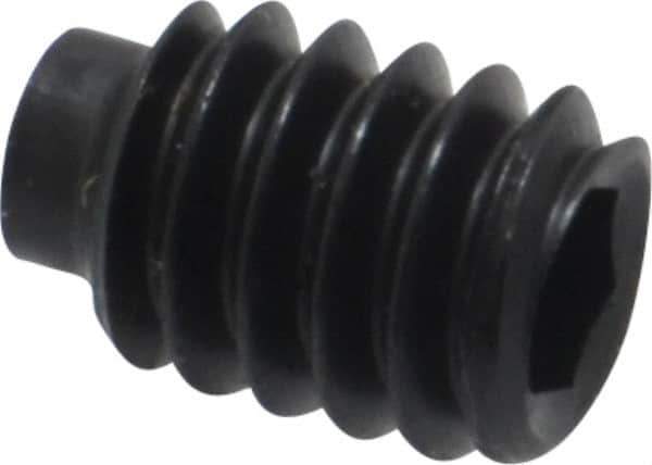 Value Collection - 1/4-20 UNC, 3/8" OAL, Half Dog Point Set Screw - Grade 8 Alloy Steel, 1/8" Key - Apex Tool & Supply