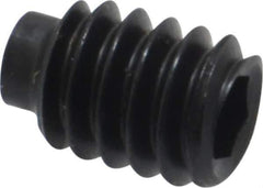Value Collection - 1/4-20 UNC, 3/8" OAL, Half Dog Point Set Screw - Grade 8 Alloy Steel, 1/8" Key - Apex Tool & Supply