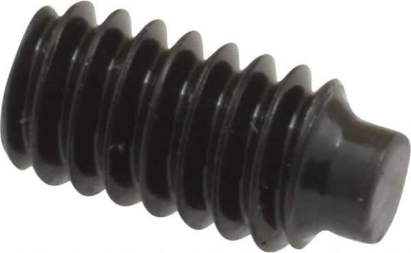 Value Collection - 1/4-20 UNC, 1/2" OAL, Half Dog Point Set Screw - Grade 8 Alloy Steel, 1/8" Key - Apex Tool & Supply