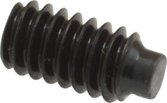 Value Collection - 1/4-20 UNC, 1/2" OAL, Half Dog Point Set Screw - Grade 8 Alloy Steel, 1/8" Key - Apex Tool & Supply