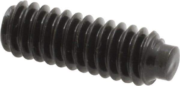 Value Collection - 1/4-20 UNC, 3/4" OAL, Half Dog Point Set Screw - Grade 8 Alloy Steel, 1/8" Key - Apex Tool & Supply