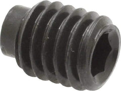 Value Collection - 3/8-16 UNC, 1/2" OAL, Half Dog Point Set Screw - Grade 8 Alloy Steel, 3/16" Key - Apex Tool & Supply