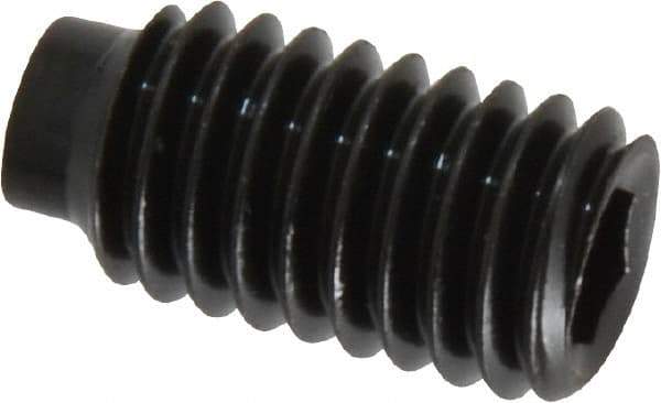 Value Collection - 3/8-16 UNC, 3/4" OAL, Half Dog Point Set Screw - Grade 8 Alloy Steel, 3/16" Key - Apex Tool & Supply