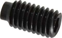 Value Collection - 3/8-16 UNC, 3/4" OAL, Half Dog Point Set Screw - Grade 8 Alloy Steel, 3/16" Key - Apex Tool & Supply