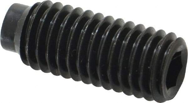 Value Collection - 1/2-13 UNC, 1-1/4" OAL, Half Dog Point Set Screw - Grade 8 Alloy Steel, 1/4" Key - Apex Tool & Supply