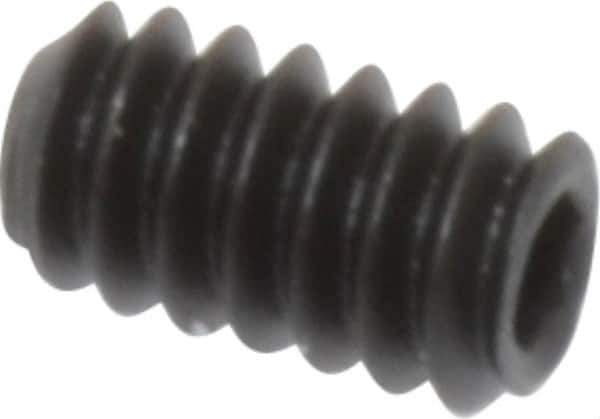 Value Collection - #6-32 UNC, 1/4" OAL, Flat Point Set Screw - Grade 8 Alloy Steel, 1/16" Key - Apex Tool & Supply