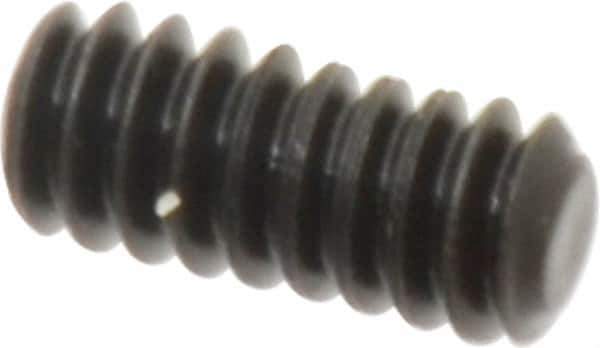 Value Collection - #6-32 UNC, 5/16" OAL, Flat Point Set Screw - Grade 8 Alloy Steel, 1/16" Key - Apex Tool & Supply