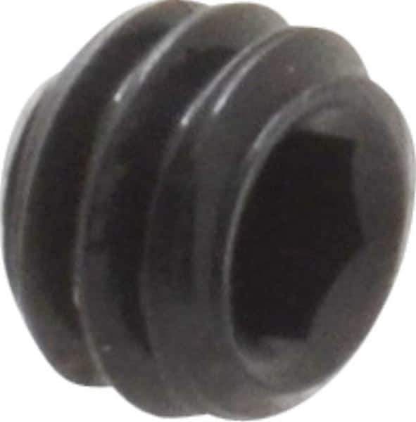 Value Collection - #8-32 UNC, 1/8" OAL, Flat Point Set Screw - Grade 8 Alloy Steel, 5/64" Key - Apex Tool & Supply