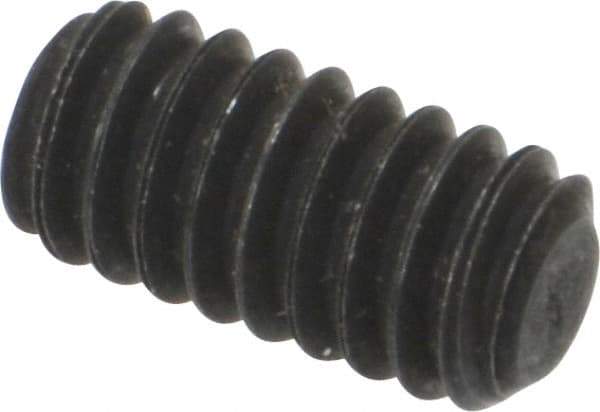 Value Collection - 1/4-20 UNC, 1/2" OAL, Flat Point Set Screw - Grade 8 Alloy Steel, 1/8" Key - Apex Tool & Supply