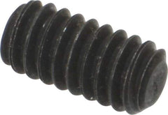 Value Collection - 1/4-20 UNC, 1/2" OAL, Flat Point Set Screw - Grade 8 Alloy Steel, 1/8" Key - Apex Tool & Supply