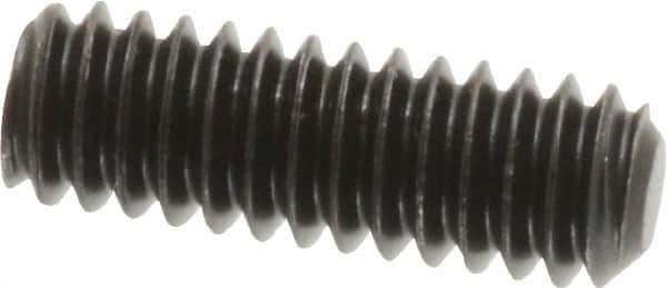 Value Collection - 1/4-20 UNC, 3/4" OAL, Flat Point Set Screw - Grade 8 Alloy Steel, 1/8" Key - Apex Tool & Supply
