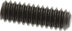 Value Collection - 1/4-20 UNC, 3/4" OAL, Flat Point Set Screw - Grade 8 Alloy Steel, 1/8" Key - Apex Tool & Supply