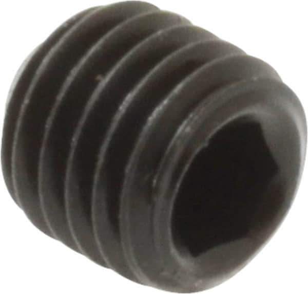 Value Collection - 1/4-28 UNF, 1/4" OAL, Flat Point Set Screw - Grade 8 Alloy Steel, 1/8" Key - Apex Tool & Supply