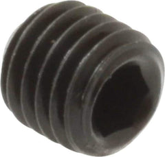 Value Collection - 1/4-28 UNF, 1/4" OAL, Flat Point Set Screw - Grade 8 Alloy Steel, 1/8" Key - Apex Tool & Supply