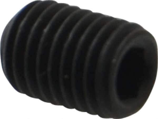 Value Collection - 1/4-28 UNF, 3/8" OAL, Flat Point Set Screw - Grade 8 Alloy Steel, 1/8" Key - Apex Tool & Supply