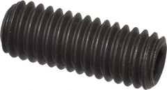 Value Collection - 3/8-16 UNC, 1" OAL, Flat Point Set Screw - Grade 8 Alloy Steel, 3/16" Key - Apex Tool & Supply
