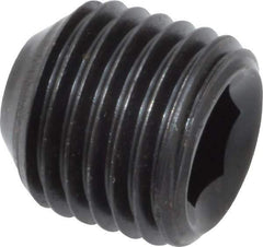 Value Collection - 3/8-24 UNF, 3/8" OAL, Flat Point Set Screw - Grade 8 Alloy Steel, 3/16" Key - Apex Tool & Supply