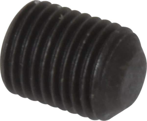 Value Collection - 3/8-24 UNF, 1/2" OAL, Flat Point Set Screw - Grade 8 Alloy Steel, 3/16" Key - Apex Tool & Supply