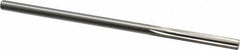 Interstate - #3 High Speed Steel Chucking Reamer - Straight Flute, 0.2075" Straight Shank, 1-1/4" Flute Length, 5" OAL - Apex Tool & Supply
