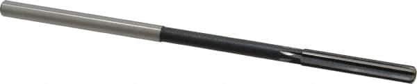 Interstate - #5 High Speed Steel Chucking Reamer - Straight Flute, 0.2016" Straight Shank, 1-1/4" Flute Length, 5" OAL - Apex Tool & Supply