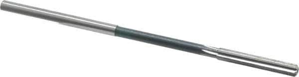Interstate - #8 High Speed Steel Chucking Reamer - Straight Flute, 0.1895" Straight Shank, 1-1/4" Flute Length, 5" OAL - Apex Tool & Supply
