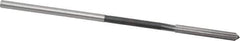 Interstate - #21 High Speed Steel Chucking Reamer - Straight Flute, 0.153" Straight Shank, 1-1/8" Flute Length, 4-1/2" OAL - Apex Tool & Supply