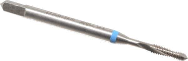 Emuge - #3-56 UNF 2 Flute 2B Modified Bottoming Spiral Flute Tap - Cobalt, Bright Finish, 1.969" OAL, Right Hand Flute, Right Hand Thread, Series Rekord D-VA - Apex Tool & Supply