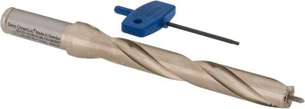 Seco - 15 to 15.99mm Diam, 7xD, 4.331" Max Depth, 5/8" Shank Diam, 4.843" Flute, 7.441" OAL, Replaceable Tip Drill - Series SD107 - Apex Tool & Supply