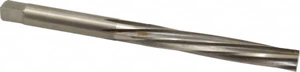 Made in USA - 3/8" Diam, Straight Shank, 2-1/2" Flute, Hand Reamer - Apex Tool & Supply