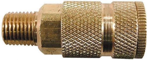 Coilhose Pneumatics - 1/2 Male NPT Industrial Pneumatic Hose Coupler - Brass, 3/8" Body Diam - Apex Tool & Supply