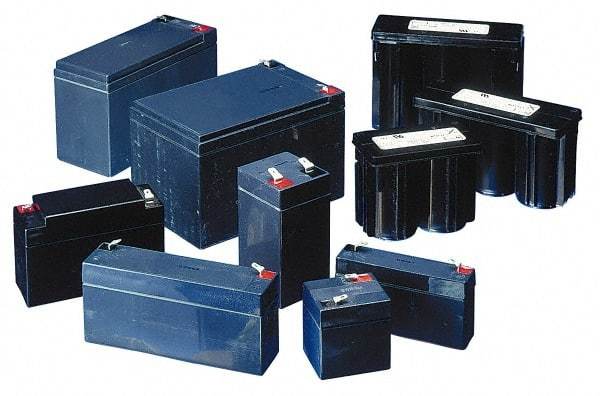 Mule - Pure Lead, Quick-Disconnect Tab Terminal, 6 Volt, 2.5 Amp, Lead Rechargeable Battery - 1/4" Tab Width x 0.032" Tab Thickness, 1.78" Wide x 2-3/4" High x 4.43" Deep - Apex Tool & Supply