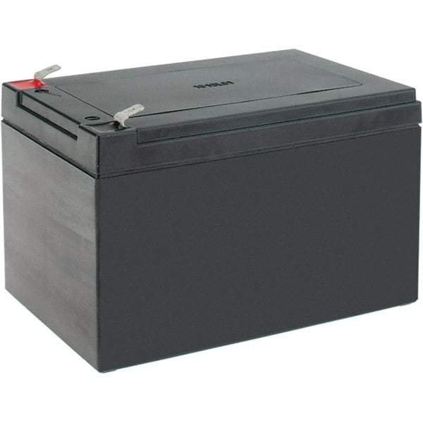 Mule - Lead-Acid, Quick-Disconnect Tab Terminal, 12 Volt, 12 Amp, Lead Rechargeable Battery - 6.35mm Tab Width x 0.8mm Tab Thickness, 3.86" Wide x 3.98" High x 5.94" Deep - Apex Tool & Supply