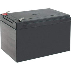 Mule - Lead-Acid, Quick-Disconnect Tab Terminal, 12 Volt, 12 Amp, Lead Rechargeable Battery - 6.35mm Tab Width x 0.8mm Tab Thickness, 3.86" Wide x 3.98" High x 5.94" Deep - Apex Tool & Supply