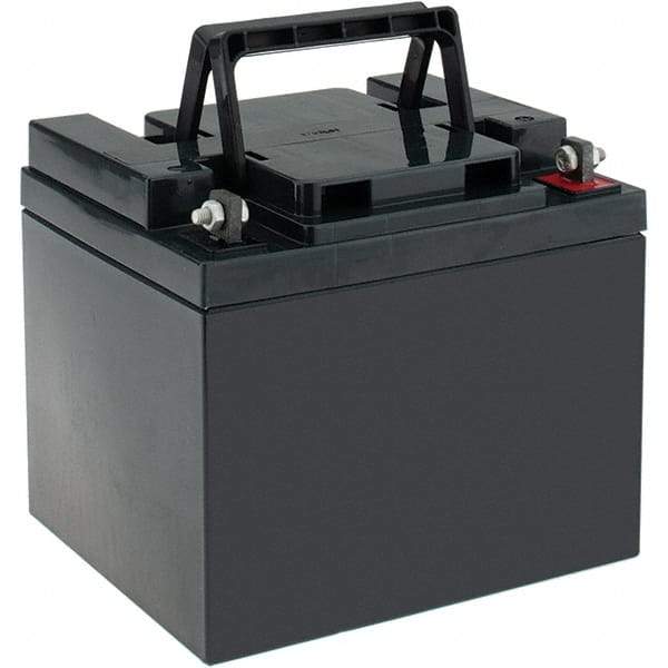Mule - Lead-Acid, Nut/Bolt Terminal, 12 Volt, 40 Amp, Lead Rechargeable Battery - 6mm Hole Diam, 6.52" Wide x 6.69" High x 7.78" Deep - Apex Tool & Supply