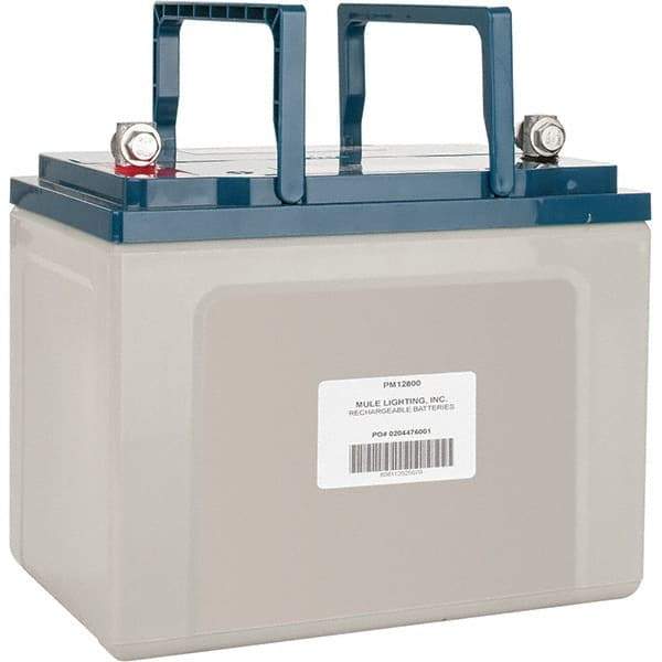 Mule - Lead-Acid, Heavy-Duty L-Type Lead Terminal, 12 Volt, 80 Amp, Lead Rechargeable Battery - 6.67" Wide x 9.68" High x 10.2" Deep - Apex Tool & Supply