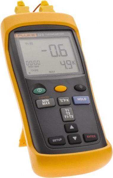 Fluke - -210 to 1,600°F Industrial Thermometer - Digital Display - Apex Tool & Supply