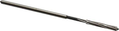 Interstate - 1/8" High Speed Steel Chucking Reamer - Spiral Flute, 0.119" Straight Shank, 7/8" Flute Length, 3-1/2" OAL - Apex Tool & Supply