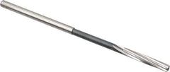 Interstate - 3/16" High Speed Steel Chucking Reamer - Spiral Flute, 0.1805" Straight Shank, 1-1/8" Flute Length, 4-1/2" OAL - Apex Tool & Supply