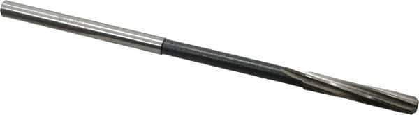 Interstate - 7/32" High Speed Steel Chucking Reamer - Spiral Flute, 0.2075" Straight Shank, 1-1/4" Flute Length, 5" OAL - Apex Tool & Supply