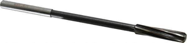 Interstate - 3/8" High Speed Steel Chucking Reamer - Spiral Flute, 0.3105" Straight Shank, 1-3/4" Flute Length, 7" OAL - Apex Tool & Supply