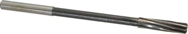 Interstate - 27/64" High Speed Steel Chucking Reamer - Spiral Flute, 0.373" Straight Shank, 1-3/4" Flute Length, 7" OAL - Apex Tool & Supply