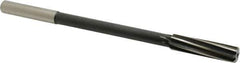 Interstate - 1/2" High Speed Steel Chucking Reamer - Spiral Flute, 0.4355" Straight Shank, 2" Flute Length, 8" OAL - Apex Tool & Supply