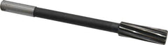 Interstate - 13/16" High Speed Steel Chucking Reamer - Spiral Flute, 5/8" Straight Shank, 2-1/2" Flute Length, 9-1/2" OAL - Apex Tool & Supply