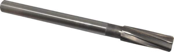 Interstate - 7/8" High Speed Steel Chucking Reamer - Spiral Flute, 3/4" Straight Shank, 2-5/8" Flute Length, 10" OAL - Apex Tool & Supply
