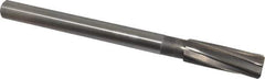 Interstate - 7/8" High Speed Steel Chucking Reamer - Spiral Flute, 3/4" Straight Shank, 2-5/8" Flute Length, 10" OAL - Apex Tool & Supply