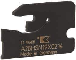 Kennametal - 3/4" Blade Height, 0.0787" Blade Width, 1" OAL, Neutral Cut, Single End Indexable Cut-Off Blade - 16mm Max Depth of Cut, A2BHSN Blade - Apex Tool & Supply
