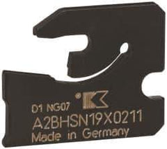 Kennametal - 3/4" Blade Height, 0.0787" Blade Width, 0.7953" OAL, Neutral Cut, Single End Indexable Cut-Off Blade - 11mm Max Depth of Cut, A2BHSN Blade - Apex Tool & Supply